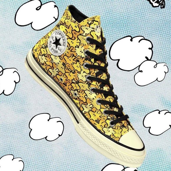Converse Chuck 70 Hi Peanuts Woodstock Men's Sneaker Shoe Limited Yellow A01871C - Picture 10 of 10
